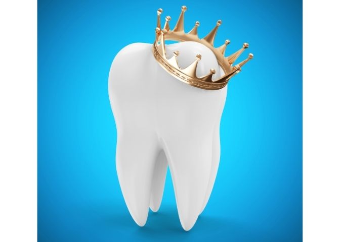 Tooth with Golden Crown